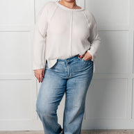 Zenana Simple Silhouette Brushed Hacci Sweater in Sand Beige-Tops-Ave Shops-[option4]-[option5]-[option6]-[option7]-[option8]-Shop-Boutique-Clothing-for-Women-Online