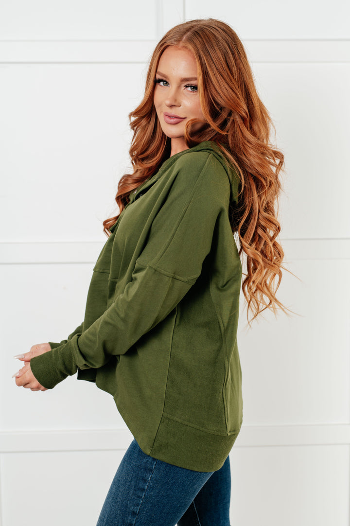 Simple Snug Snap Hooded Pullover-Tops-Ave Shops-[option4]-[option5]-[option6]-[option7]-[option8]-Shop-Boutique-Clothing-for-Women-Online