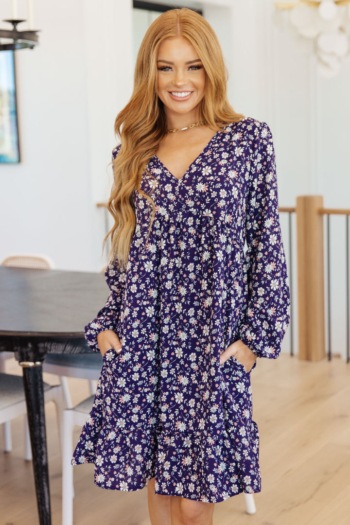 Since You've Been Gone Floral V-Neck Dress-Dresses-Ave Shops-[option4]-[option5]-[option6]-[option7]-[option8]-Shop-Boutique-Clothing-for-Women-Online