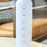 Sippin' Pretty 32 oz Translucent Water Bottle in White & Gold-Accessories-Ave Shops-[option4]-[option5]-[option6]-[option7]-[option8]-Shop-Boutique-Clothing-for-Women-Online