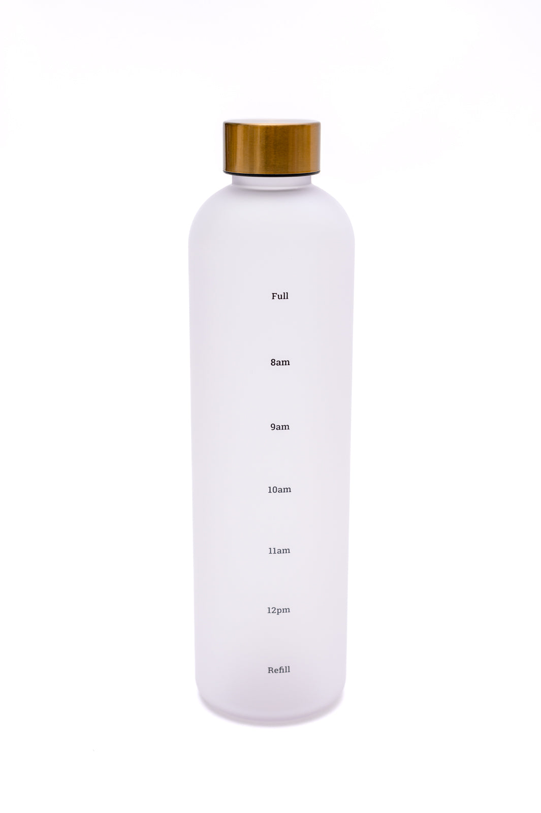 Sippin' Pretty 32 oz Translucent Water Bottle in White & Gold-Accessories-Ave Shops-[option4]-[option5]-[option6]-[option7]-[option8]-Shop-Boutique-Clothing-for-Women-Online