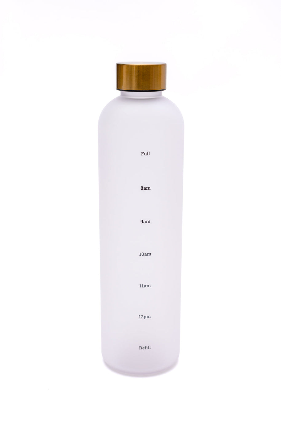 Sippin' Pretty 32 oz Translucent Water Bottle in White & Gold-Accessories-Ave Shops-[option4]-[option5]-[option6]-[option7]-[option8]-Shop-Boutique-Clothing-for-Women-Online