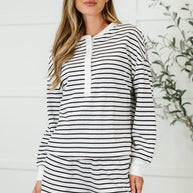 Situationally Sound Striped Long Sleeve Top and Shorts Set-Womens-Ave Shops-[option4]-[option5]-[option6]-[option7]-[option8]-Shop-Boutique-Clothing-for-Women-Online
