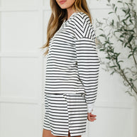 Situationally Sound Striped Long Sleeve Top and Shorts Set-Womens-Ave Shops-[option4]-[option5]-[option6]-[option7]-[option8]-Shop-Boutique-Clothing-for-Women-Online