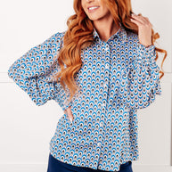 Skies Above Patterned Button Up Shirt-Tops-Ave Shops-[option4]-[option5]-[option6]-[option7]-[option8]-Shop-Boutique-Clothing-for-Women-Online