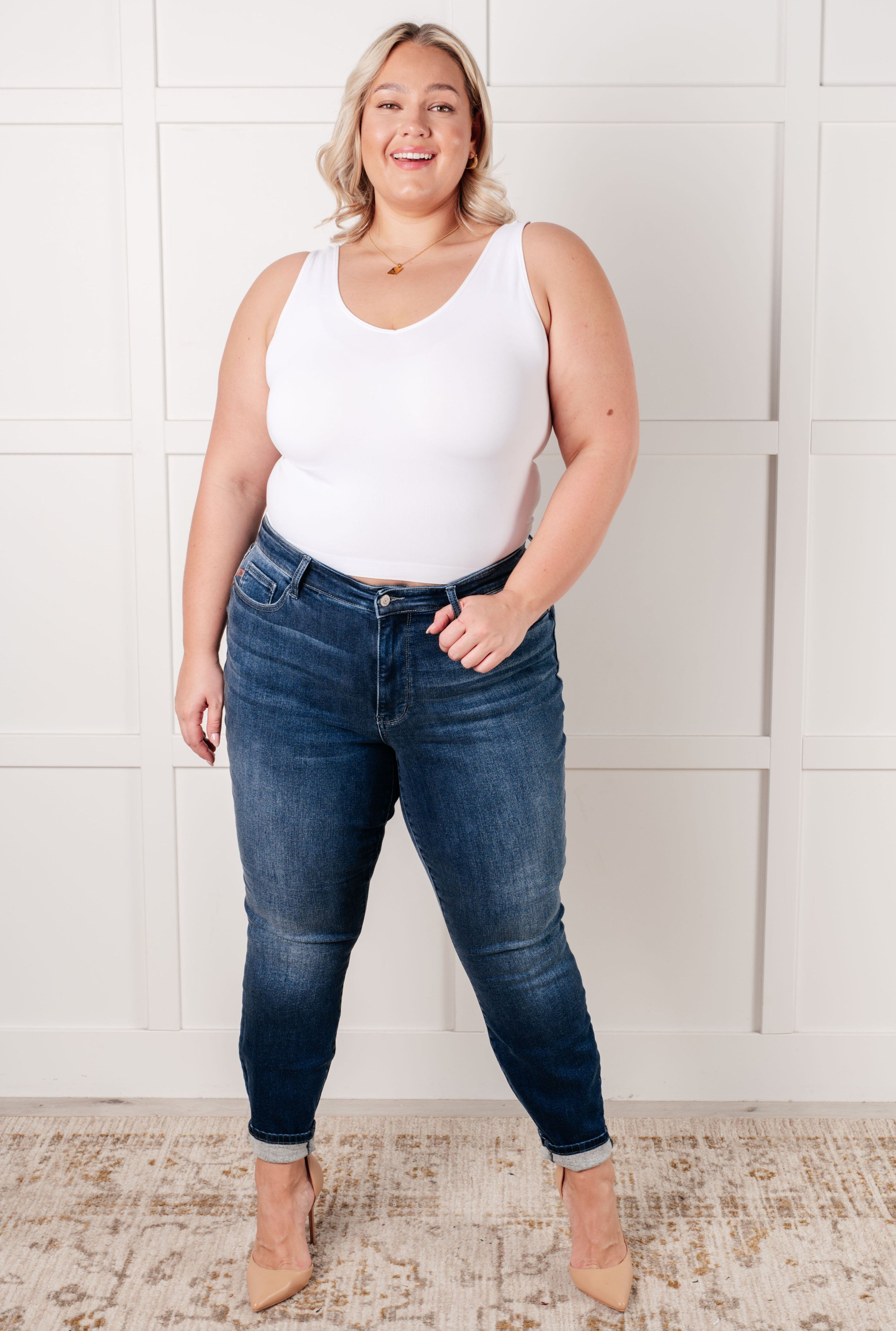 Skylar Mid Rise Thermal Vintage Skinny Jean-Womens-Ave Shops-[option4]-[option5]-[option6]-[option7]-[option8]-Shop-Boutique-Clothing-for-Women-Online