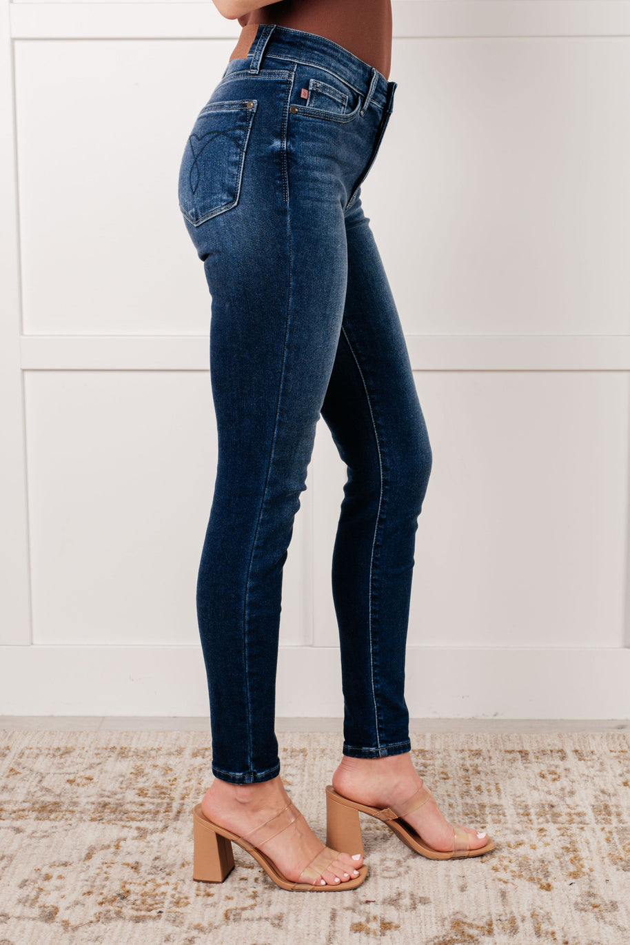Skylar Mid Rise Thermal Vintage Skinny Jean-Womens-Ave Shops-[option4]-[option5]-[option6]-[option7]-[option8]-Shop-Boutique-Clothing-for-Women-Online