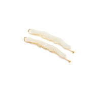 Sleek Waves Hair Clip in White Tortoise-Accessories-Ave Shops-[option4]-[option5]-[option6]-[option7]-[option8]-Shop-Boutique-Clothing-for-Women-Online