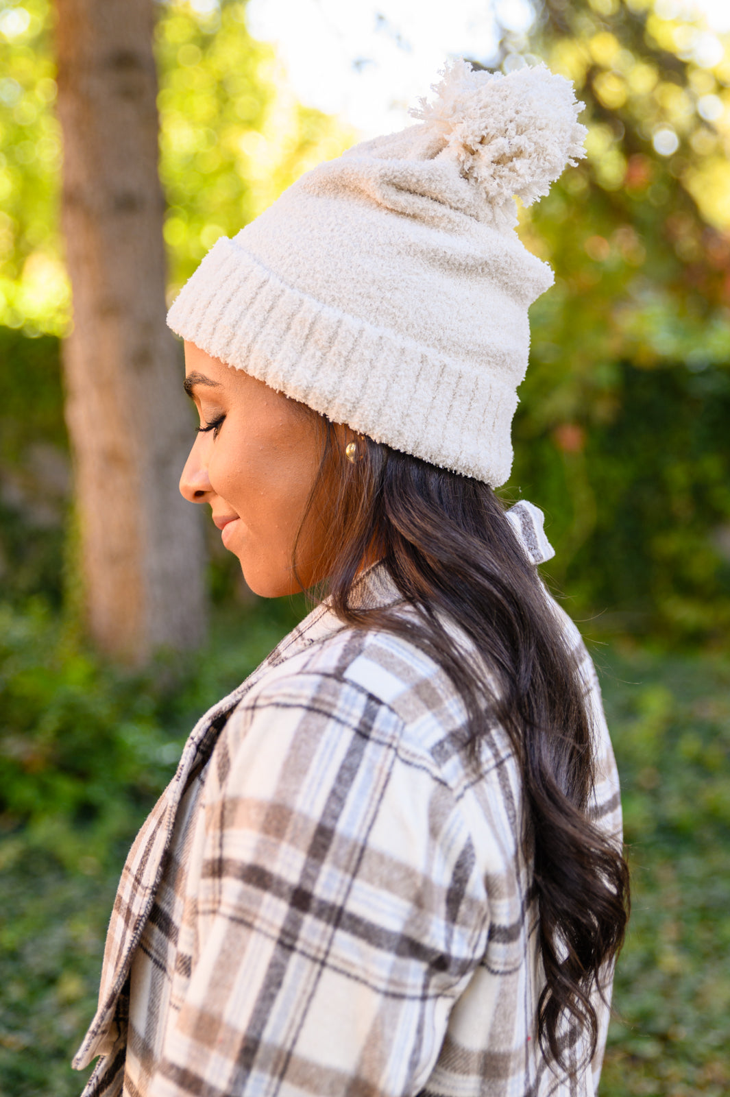 Slouchy Boucle Pom Beanie In Ivory-Womens-Ave Shops-OS-[option4]-[option5]-[option6]-[option7]-[option8]-Shop-Boutique-Clothing-for-Women-Online