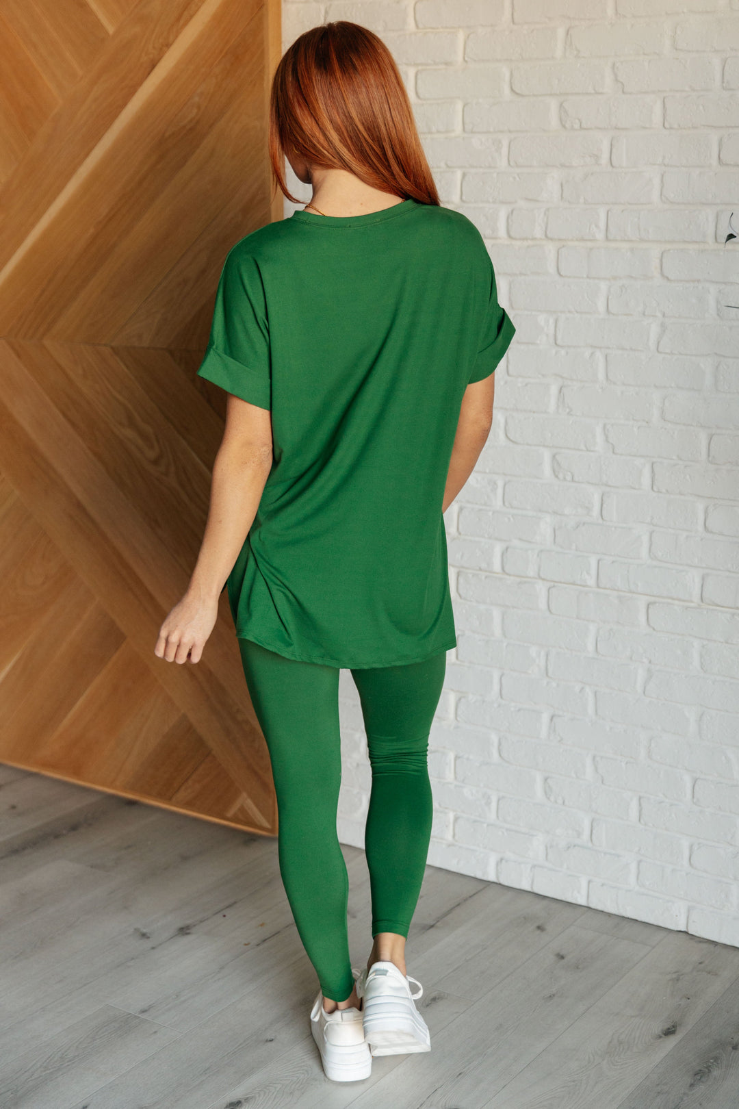 Zenana Soft Serve Brushed Microfiber Set in Dark Green-Athleisure-Ave Shops-[option4]-[option5]-[option6]-[option7]-[option8]-Shop-Boutique-Clothing-for-Women-Online