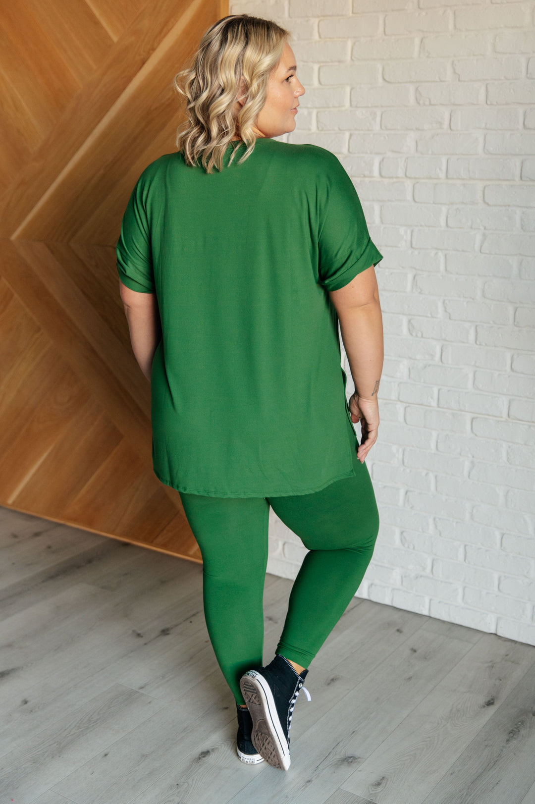 Zenana Soft Serve Brushed Microfiber Set in Dark Green-Athleisure-Ave Shops-[option4]-[option5]-[option6]-[option7]-[option8]-Shop-Boutique-Clothing-for-Women-Online