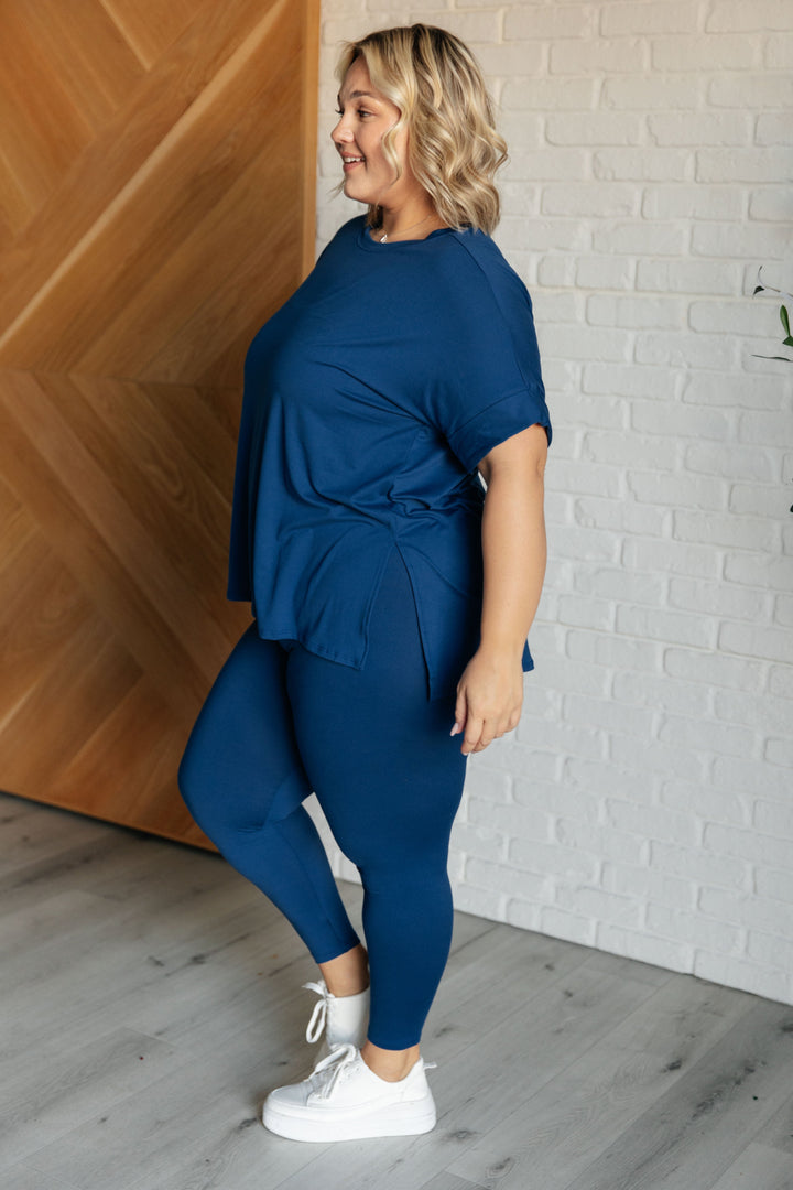 Zenana Soft Serve Brushed Microfiber Set in Lt. Navy-Athleisure-Ave Shops-[option4]-[option5]-[option6]-[option7]-[option8]-Shop-Boutique-Clothing-for-Women-Online