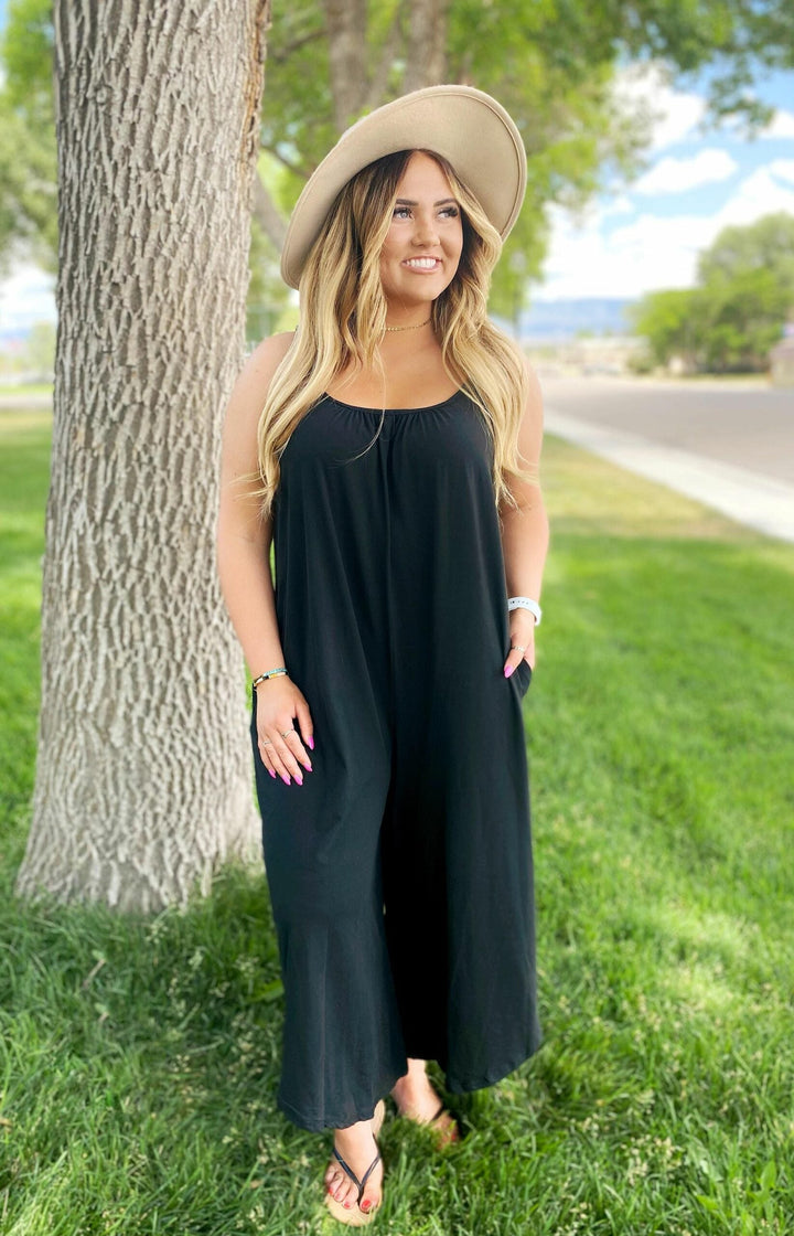 Shirley & Stone Baggy Romper - Black-In Production-Shirley & Stone-#1-Black-3XL-[option4]-[option5]-[option6]-[option7]-[option8]-Shop-Boutique-Clothing-for-Women-Online