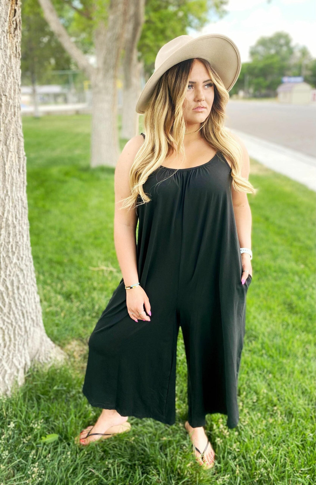 Shirley & Stone Baggy Romper - Black-In Production-Shirley & Stone-[option4]-[option5]-[option6]-[option7]-[option8]-Shop-Boutique-Clothing-for-Women-Online