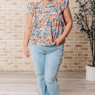 Something Peaceful Flutter Sleeve Blouse-Tops-Ave Shops-[option4]-[option5]-[option6]-[option7]-[option8]-Shop-Boutique-Clothing-for-Women-Online