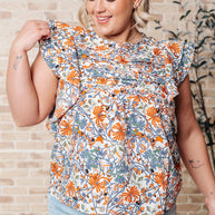 Something Peaceful Flutter Sleeve Blouse-Tops-Ave Shops-[option4]-[option5]-[option6]-[option7]-[option8]-Shop-Boutique-Clothing-for-Women-Online