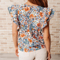 Something Peaceful Flutter Sleeve Blouse-Tops-Ave Shops-[option4]-[option5]-[option6]-[option7]-[option8]-Shop-Boutique-Clothing-for-Women-Online