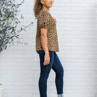 Spotted Animal Print Blouse-Womens-Ave Shops-[option4]-[option5]-[option6]-[option7]-[option8]-Shop-Boutique-Clothing-for-Women-Online