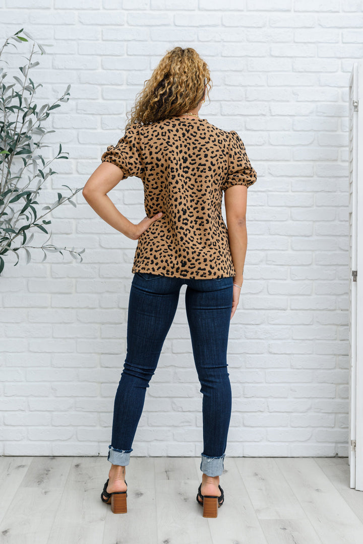 Spotted Animal Print Blouse-Womens-Ave Shops-[option4]-[option5]-[option6]-[option7]-[option8]-Shop-Boutique-Clothing-for-Women-Online