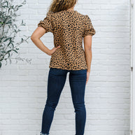 Spotted Animal Print Blouse-Womens-Ave Shops-[option4]-[option5]-[option6]-[option7]-[option8]-Shop-Boutique-Clothing-for-Women-Online