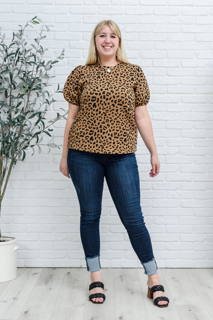 Spotted Animal Print Blouse-Womens-Ave Shops-[option4]-[option5]-[option6]-[option7]-[option8]-Shop-Boutique-Clothing-for-Women-Online