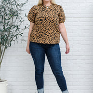 Spotted Animal Print Blouse-Womens-Ave Shops-[option4]-[option5]-[option6]-[option7]-[option8]-Shop-Boutique-Clothing-for-Women-Online