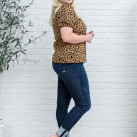 Spotted Animal Print Blouse-Womens-Ave Shops-[option4]-[option5]-[option6]-[option7]-[option8]-Shop-Boutique-Clothing-for-Women-Online