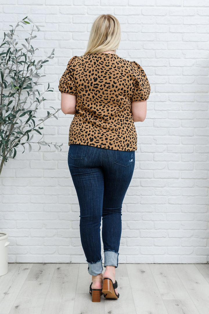 Spotted Animal Print Blouse-Womens-Ave Shops-[option4]-[option5]-[option6]-[option7]-[option8]-Shop-Boutique-Clothing-for-Women-Online