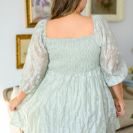 Spotting Fairies Puff Sleeve Dress in Sage-Womens-Ave Shops-[option4]-[option5]-[option6]-[option7]-[option8]-Shop-Boutique-Clothing-for-Women-Online