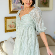 Spotting Fairies Puff Sleeve Dress in Sage-Womens-Ave Shops-[option4]-[option5]-[option6]-[option7]-[option8]-Shop-Boutique-Clothing-for-Women-Online