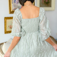 Spotting Fairies Puff Sleeve Dress in Sage-Womens-Ave Shops-[option4]-[option5]-[option6]-[option7]-[option8]-Shop-Boutique-Clothing-for-Women-Online