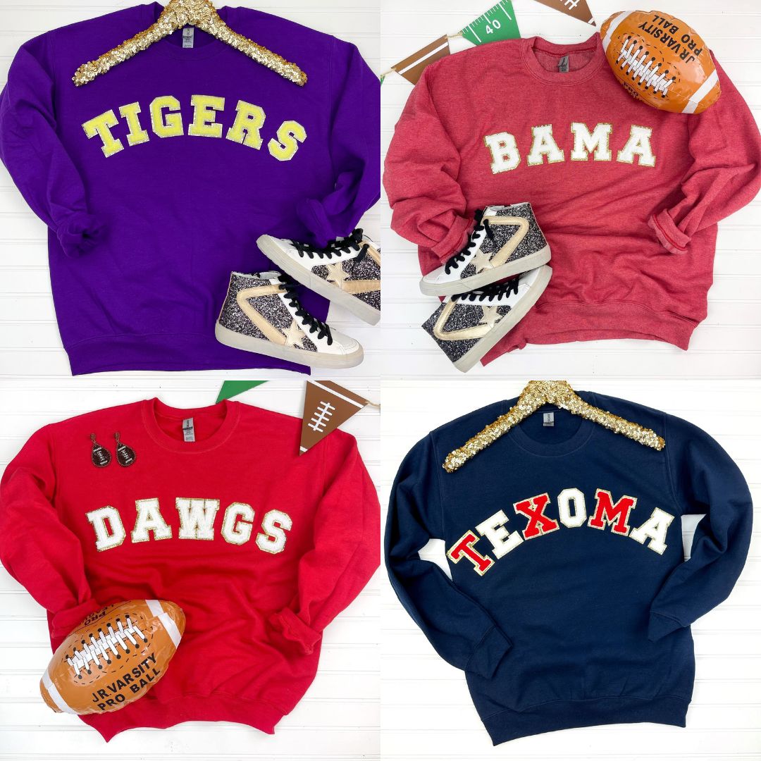 Game Day Patch Sweatshirt-Womens-Ave Shops-[option4]-[option5]-[option6]-[option7]-[option8]-Shop-Boutique-Clothing-for-Women-Online