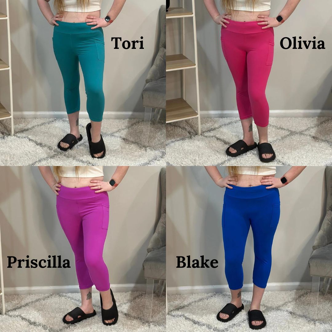 Julia Rose Capri Leggings with Pockets in Nine Colors-Womens-Ave Shops-[option4]-[option5]-[option6]-[option7]-[option8]-Shop-Boutique-Clothing-for-Women-Online