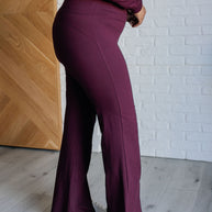 Stamina Stride Flare Leggings in Cassis-Athleisure-Ave Shops-[option4]-[option5]-[option6]-[option7]-[option8]-Shop-Boutique-Clothing-for-Women-Online