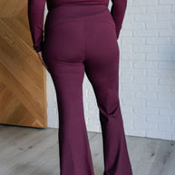 Stamina Stride Flare Leggings in Cassis-Athleisure-Ave Shops-[option4]-[option5]-[option6]-[option7]-[option8]-Shop-Boutique-Clothing-for-Women-Online