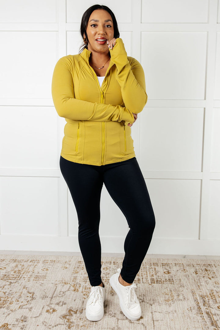 Rae Mode Staying Swift Activewear Jacket in Yellow Pear-Layers-Ave Shops-[option4]-[option5]-[option6]-[option7]-[option8]-Shop-Boutique-Clothing-for-Women-Online