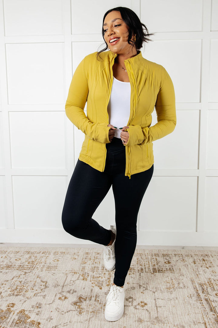 Rae Mode Staying Swift Activewear Jacket in Yellow Pear-Layers-Ave Shops-[option4]-[option5]-[option6]-[option7]-[option8]-Shop-Boutique-Clothing-for-Women-Online