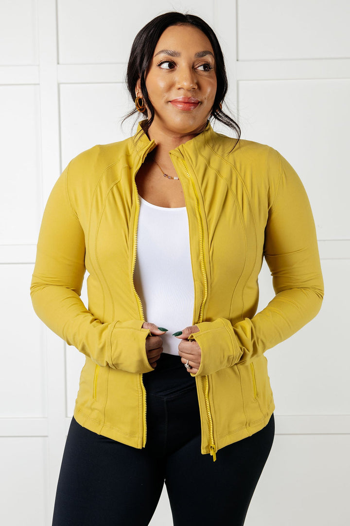 Rae Mode Staying Swift Activewear Jacket in Yellow Pear-Layers-Ave Shops-[option4]-[option5]-[option6]-[option7]-[option8]-Shop-Boutique-Clothing-for-Women-Online