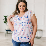 Still the One Lace Sleeve Floral Top-Tops-Ave Shops-[option4]-[option5]-[option6]-[option7]-[option8]-Shop-Boutique-Clothing-for-Women-Online