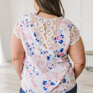 Still the One Lace Sleeve Floral Top-Tops-Ave Shops-[option4]-[option5]-[option6]-[option7]-[option8]-Shop-Boutique-Clothing-for-Women-Online