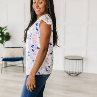 Still the One Lace Sleeve Floral Top-Tops-Ave Shops-[option4]-[option5]-[option6]-[option7]-[option8]-Shop-Boutique-Clothing-for-Women-Online