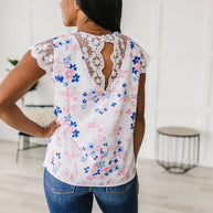 Still the One Lace Sleeve Floral Top-Tops-Ave Shops-[option4]-[option5]-[option6]-[option7]-[option8]-Shop-Boutique-Clothing-for-Women-Online
