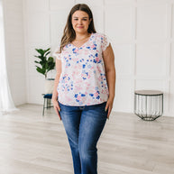 Still the One Lace Sleeve Floral Top-Tops-Ave Shops-[option4]-[option5]-[option6]-[option7]-[option8]-Shop-Boutique-Clothing-for-Women-Online