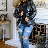 Streets of Dublin Faux Leather Blazer-Womens-Ave Shops-[option4]-[option5]-[option6]-[option7]-[option8]-Shop-Boutique-Clothing-for-Women-Online