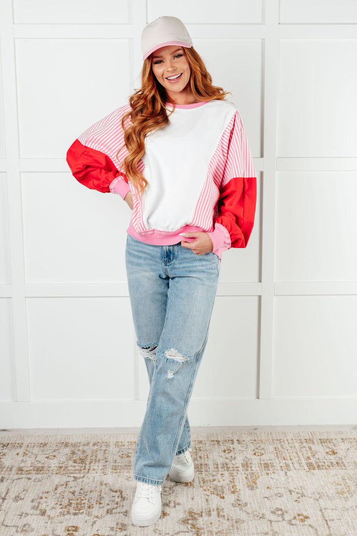 Stripes on My Sleeves Color Block Pullover-Tops-Ave Shops-[option4]-[option5]-[option6]-[option7]-[option8]-Shop-Boutique-Clothing-for-Women-Online