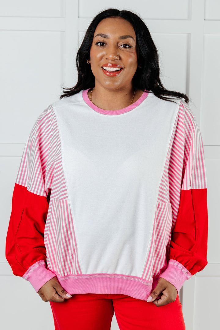 Stripes on My Sleeves Color Block Pullover-Tops-Ave Shops-[option4]-[option5]-[option6]-[option7]-[option8]-Shop-Boutique-Clothing-for-Women-Online