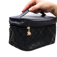 Subtly Checked Cosmetic Bags set of 4 in Black-Accessories-Ave Shops-[option4]-[option5]-[option6]-[option7]-[option8]-Shop-Boutique-Clothing-for-Women-Online