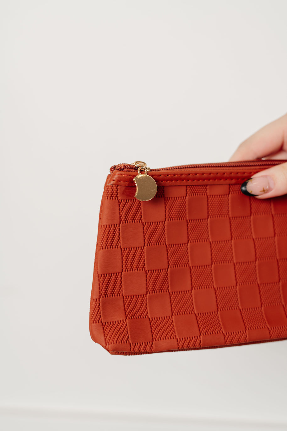 Subtly Checked Cosmetic Bags set of 4 in Brown-Accessories-Ave Shops-[option4]-[option5]-[option6]-[option7]-[option8]-Shop-Boutique-Clothing-for-Women-Online