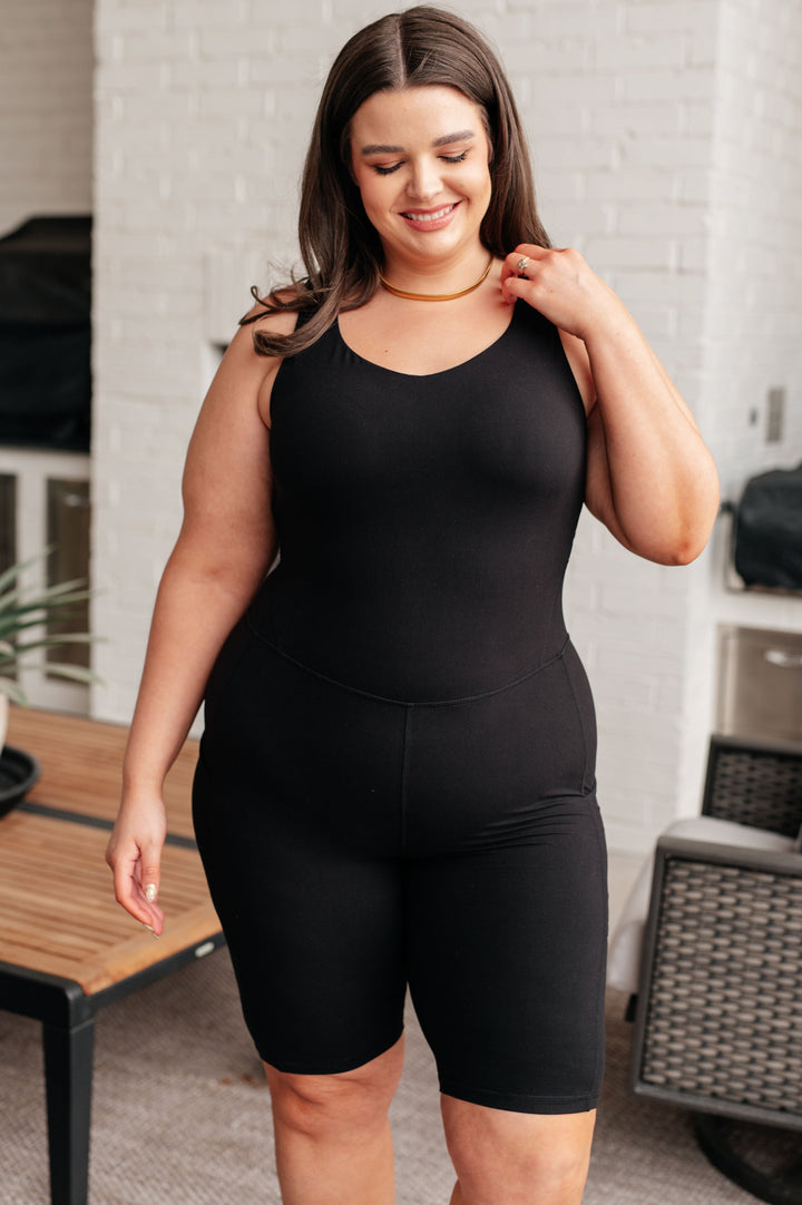 Rae Mode Sun Salutations Body Suit in Black-Athleisure-Ave Shops-[option4]-[option5]-[option6]-[option7]-[option8]-Shop-Boutique-Clothing-for-Women-Online