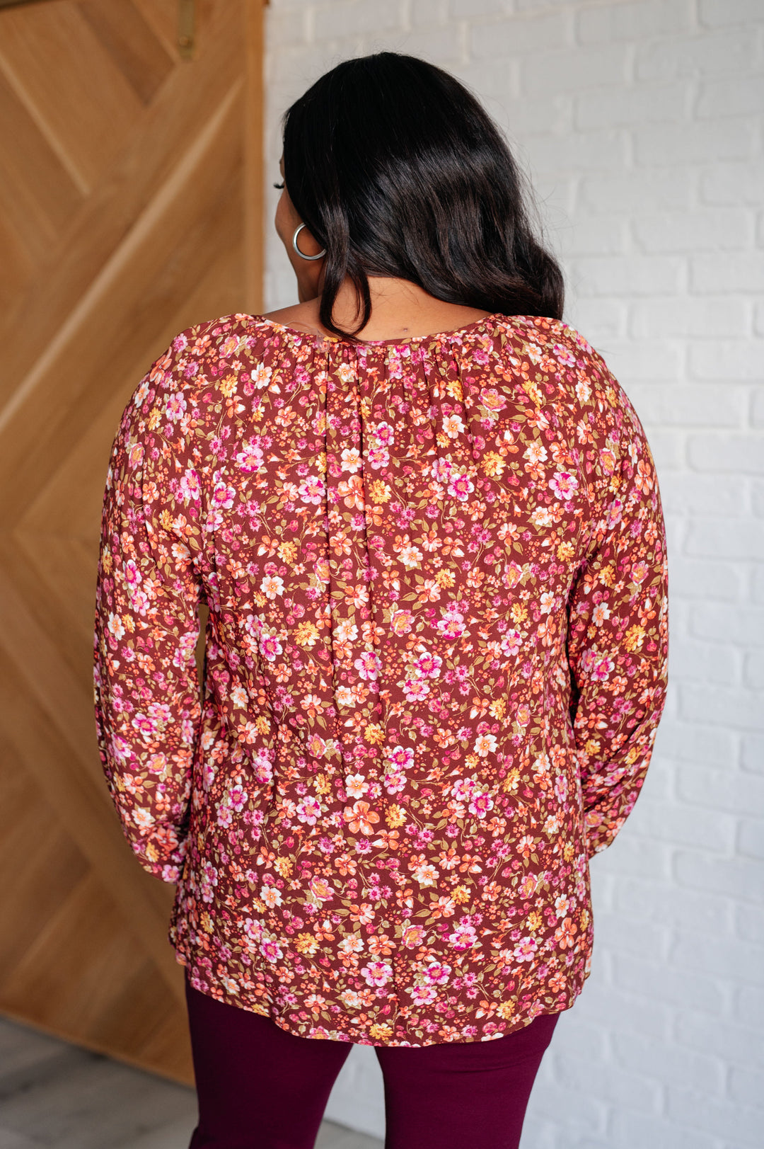 Sunday Brunch Blouse in Rust Floral-Blouses-Ave Shops-[option4]-[option5]-[option6]-[option7]-[option8]-Shop-Boutique-Clothing-for-Women-Online